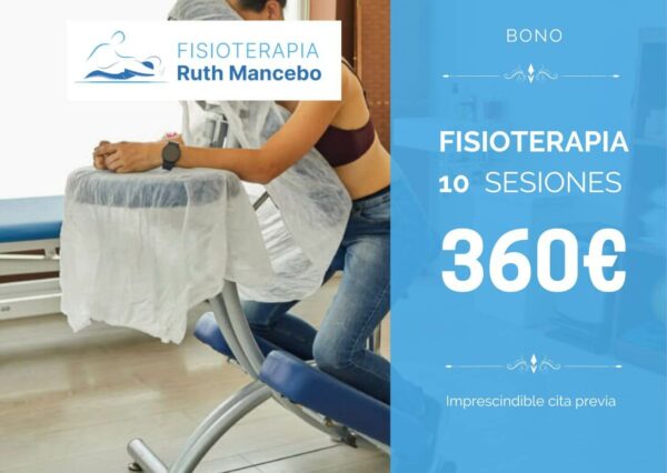 Bono 10 sesiones de fisioterapia. 360€